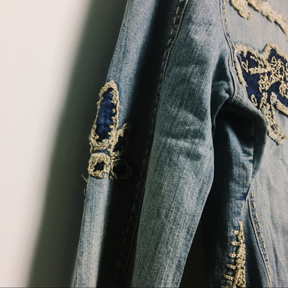 Embroidered Denim Country Jacket - Picture 8 of 9